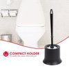 Home Basics Plastic Toilet Brush with Compact Holder, Black TB45050